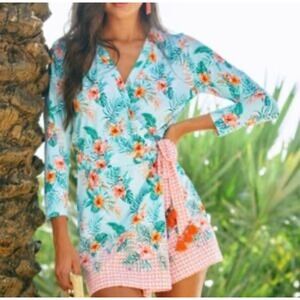 Cabana Life Tropical Floral romper Beach Cover Up Tassels preppy vacay
Resortwea